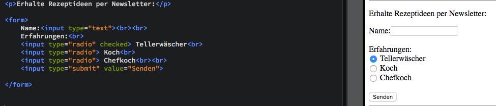 HTML-Tutorial - Formular