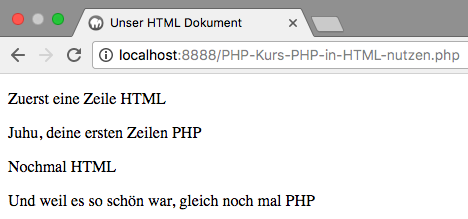 PHP in HTML nutzen - Abbildung 1