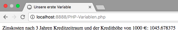 PHP-Variablen und deren Operatoren